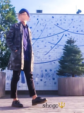 「GU（ジーユー）の（GU）スキニーフィットジーンズ（MEN ⁄ ジーンズ）」を使った、shogo🎩さん（メンズ・167cm）の秋コーディネート