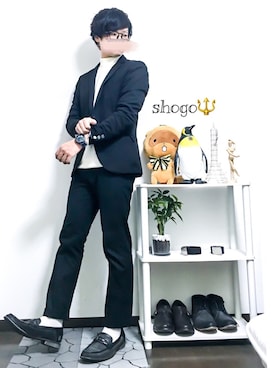 「MK MICHEL KLEIN HOMME （エムケーミッシェルクランオム）のアイテム（ジャケット/アウター）」を使った、shogo🎩さん（メンズ・167cm）の冬コーディネート