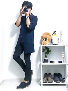 「アイテム（バングル/リストバンド）」を使った、shogo🎩さん（メンズ・167cm・20代）の秋コーディネート