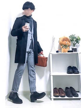 「プレーントゥ」｜shogo🎩さん（メンズ・167cm・20代）の冬コーディネート