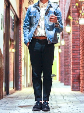 「平成最後のWEARISTAセンバツ」｜「アイテム（デニムジャケット）」を使った、shogo🎩さん（メンズ・167cm）の春コーディネート