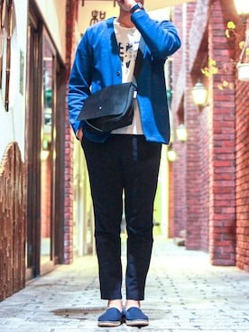 「ノーカラー」｜「アイテム（腕時計）」を使った、shogo🎩さん（メンズ・167cm）の春コーディネート