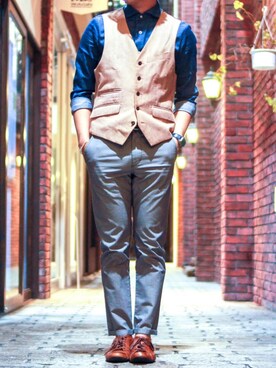 「アイテム（バングル/リストバンド）」を使った、shogo🎩さん（メンズ・167cm・20代）の春コーディネート