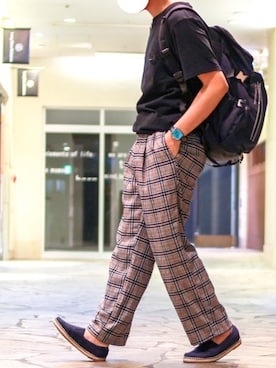 「mobus（モーブス）のアイテム」を使った、shogo🎩さん（メンズ・167cm）の春コーディネート