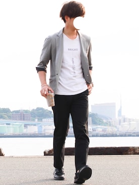 「アイテム（バングル/リストバンド）」を使った、shogo🎩さん（メンズ・167cm・20代）の夏コーディネート