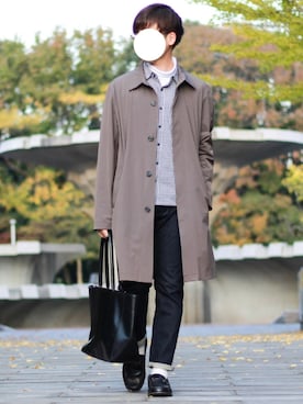 「タートルネックカットソー」｜「アイテム（その他アウター）」を使った、shogo🎩さん（メンズ・167cm）の秋コーディネート