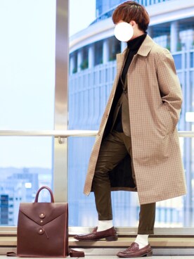 「improves（インプローブス）のアイテム（スラックス）」を使った、shogo🎩さん（メンズ・167cm）の冬コーディネート