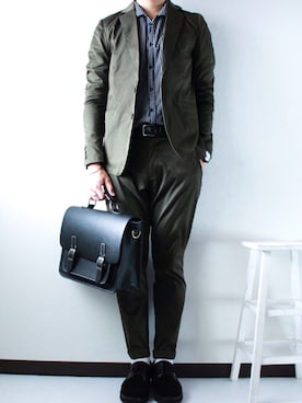「improves（インプローブス）のアイテム（スラックス）」を使った、shogo🎩さん（メンズ・167cm）の夏コーディネート