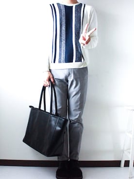 「ストライプニット」｜shogo🎩さん（メンズ・167cm）の秋コーディネート