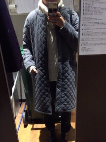 GLOBAL WORK | キルティングノーカラーコート(ノーカラージャケット)