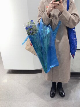 「盐系风格」｜「アイテム（トレンチコート）」を使った、honcacaさん（レディース・162cm）の秋コーディネート
