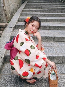 지은さんの（kimono | キモノ）を使ったコーディネート