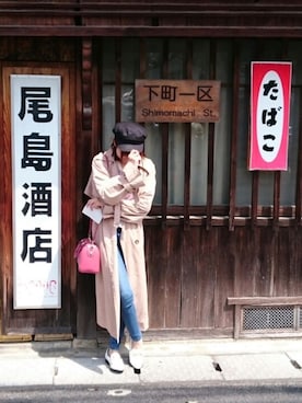「アイテム（トレンチコート）」を使った、maple-chanさん（レディース・154cm・20代）の春コーディネート