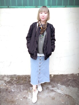 「三角」｜Joy Wuさん（レディース・158cm）の冬コーディネート