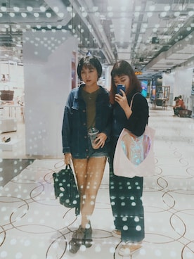 「MONKI（モンキ）のアイテム（バッグ）」を使った、モウさん（レディース・175cm）の冬コーディネート