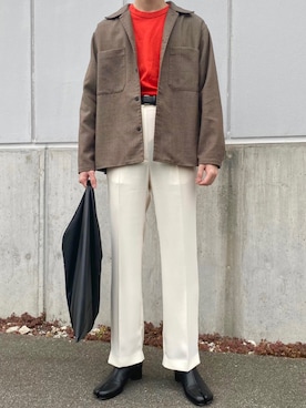 「MM6 Maison Margiela（ｴﾑｴﾑｼｯｸｽ ﾒｿﾞﾝ ﾏﾙｼﾞｪﾗ）のアイテム（パンツ）」を使った、オノD【相互】さん（メンズ・180cm）の夏コーディネート