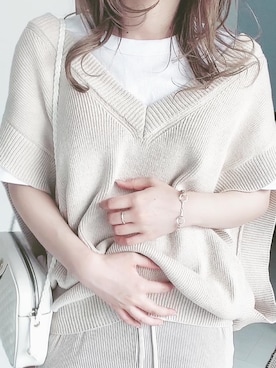 「AP STUDIO（エーピーストゥディオ）のアイテム（アクセサリー）」を使った、もぃちゃんさん（レディース・153cm）の春コーディネート