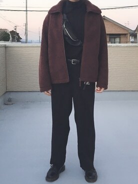 「UNIQLO（ユニクロ）のアイテム（ブルゾン）」を使った、キーパーさん（メンズ・173cm）の冬コーディネート