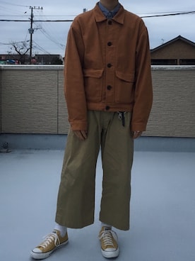 「LIDNM（リドム）のアイテム（ジャケット/アウター）」を使った、キーパーさん（メンズ・173cm）の冬コーディネート