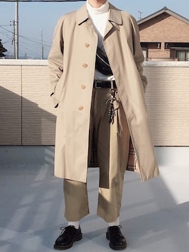 「チェック柄に恋してる」｜「アイテム（財布/小物）」を使った、キーパーさん（メンズ・173cm）の秋コーディネート
