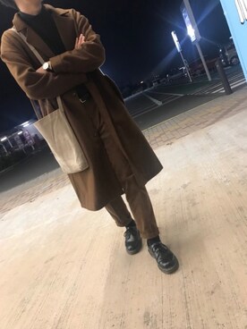 「Daniel Wellington（ダニエルウェリントン）のアイテム（アナログ腕時計）」を使った、キーパーさん（メンズ・173cm）の秋コーディネート
