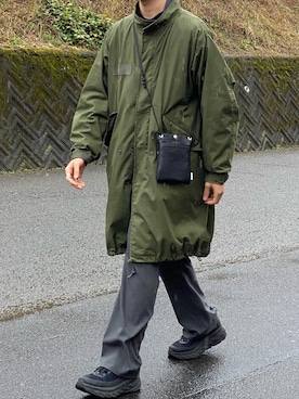 「SUNSEA（サンシー）のアイテム（ジャケット/アウター）」を使った、キーパーさん（メンズ・173cm）の春コーディネート
