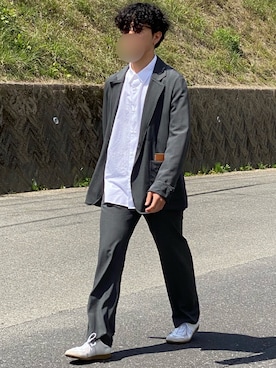 「SUNSEA（サンシー）のアイテム（ジャケット/アウター）」を使った、キーパーさん（メンズ・173cm）の春コーディネート