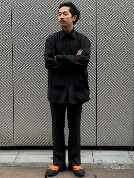 「KIKO KOSTADINOV（キコ コスタディノフ）のアイテム（シューズ）」を使った、キーパーさん（メンズ・173cm）の冬コーディネート