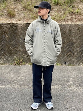 「ESSAY（エッセイ）のアイテム（帽子）」を使った、キーパーさん（メンズ・173cm）の冬コーディネート