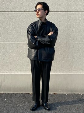 「stein（シュタイン）のアイテム（ジャケット/アウター）」を使った、キーパーさん（メンズ・173cm）の冬コーディネート