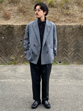 「stein（シュタイン）のアイテム」を使った、キーパーさん（メンズ・173cm）の冬コーディネート