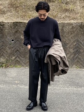 「stein（シュタイン）のアイテム」を使った、キーパーさん（メンズ・173cm）の冬コーディネート