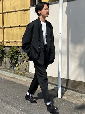 「stein（シュタイン）のアイテム」を使った、キーパーさん（メンズ・173cm）の春コーディネート