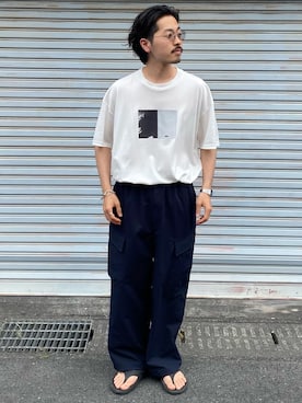 「stein（シュタイン）のアイテム」を使った、キーパーさん（メンズ・173cm）の春コーディネート