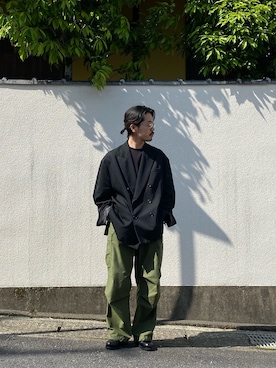 「stein（シュタイン）のアイテム」を使った、キーパーさん（メンズ・173cm）の春コーディネート