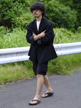 「stein（シュタイン）のアイテム」を使った、キーパーさん（メンズ・173cm）の夏コーディネート