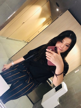 「MANGO（マンゴ）のアイテム（スラックス）」を使った、Polly さん（レディース・169cm）の冬コーディネート