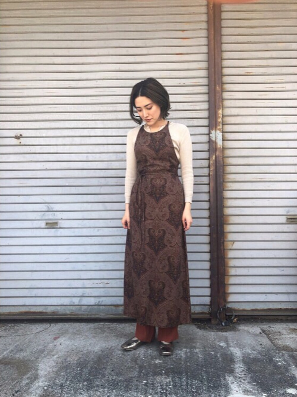 2019SS TODAYFUL Paisely Apron Dress????ロングワンピース/マキシワンピース