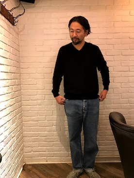 「印西」｜向後　聡史さん（メンズ・187cm）の冬コーディネート