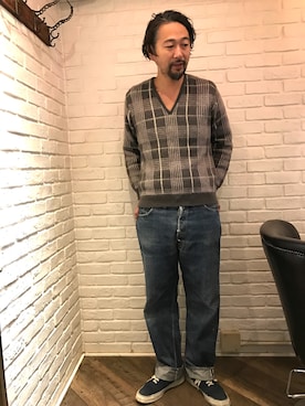 「印西」｜向後　聡史さん（メンズ・187cm）の冬コーディネート