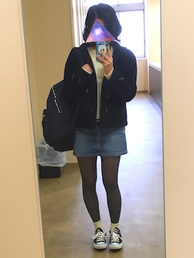 「アイテム（ダッフルコート）」を使った、なつさん（レディース・157cm）の冬コーディネート