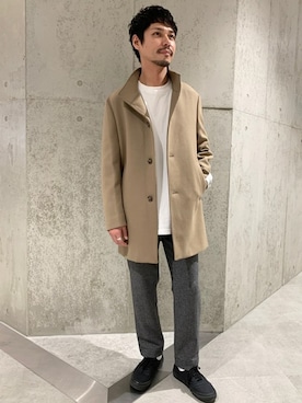 「JOURNAL STANDARD relume（ジャーナルスタンダード　レリューム）のアイテム（チェスターコート）」を使った、JOURNAL STANDARD relumeさん（メンズ・170cm）の冬コーディネート
