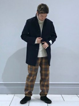 「JOURNAL STANDARD relume（ジャーナルスタンダード　レリューム）のアイテム（チェスターコート）」を使った、JOURNAL STANDARD relumeさん（メンズ・170cm）の冬コーディネート