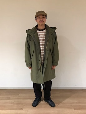「JOURNAL STANDARD relume（ジャーナルスタンダード　レリューム）のアイテム（モッズコート）」を使った、JOURNAL STANDARD relumeさん（メンズ・170cm）の冬コーディネート