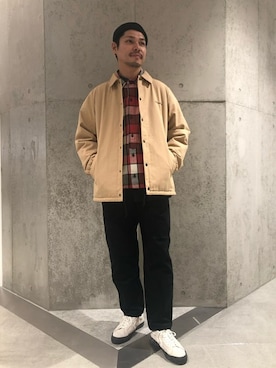 「Carhartt WIP（カーハートダブリューアイピー）のアイテム（ブルゾン）」を使った、JOURNAL STANDARD relumeさん（メンズ・170cm）の冬コーディネート