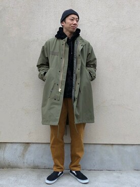 「JOURNAL STANDARD relume（ジャーナルスタンダード　レリューム）のアイテム（モッズコート）」を使った、JOURNAL STANDARD relumeさん（メンズ・170cm）の冬コーディネート