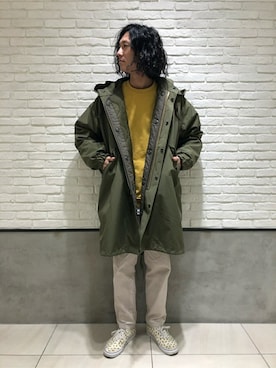 「JOURNAL STANDARD relume（ジャーナルスタンダード　レリューム）のアイテム（モッズコート）」を使った、JOURNAL STANDARD relumeさん（メンズ・170cm）の冬コーディネート