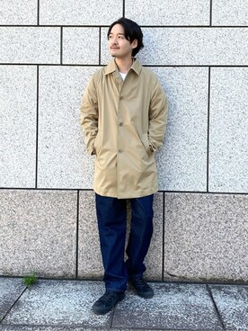 「JOURNAL STANDARD relume（ジャーナルスタンダード　レリューム）のアイテム（ステンカラーコート）」を使った、JOURNAL STANDARD relumeさん（メンズ・170cm）の春コーディネート