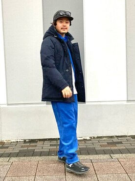「WOOLRICH（ウールリッチ）のアイテム（ダウンジャケット/コート）」を使った、JOURNAL STANDARD relumeさん（メンズ・168cm）の秋コーディネート