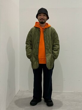 「JOURNAL STANDARD relume（ジャーナルスタンダード　レリューム）のアイテム（ミリタリージャケット）」を使った、JOURNAL STANDARD relumeさん（メンズ・163cm）の秋コーディネート